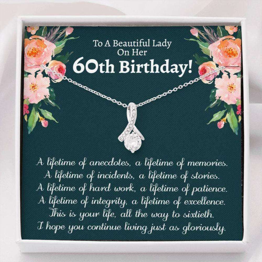 Mom Necklace, 60Th Birthday Necklace Gift, 60Th Birthday Necklace Gifts For Her, 60Th Birthday Necklace Gifts For Mom Gifts for Mother (Mom) Rakva