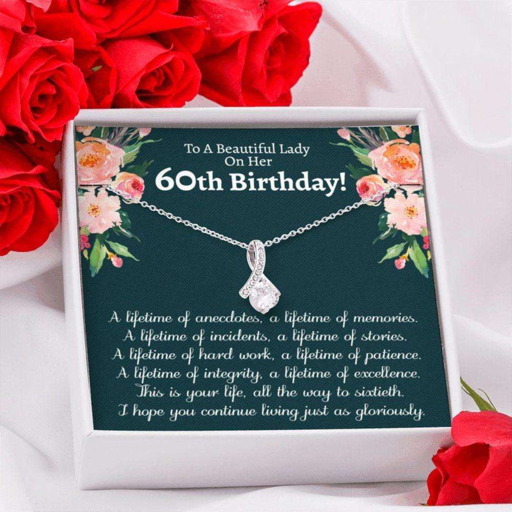 Mom Necklace, 60Th Birthday Necklace Gift, 60Th Birthday Necklace Gifts For Her, 60Th Birthday Necklace Gifts For Mom Gifts for Mother (Mom) Rakva