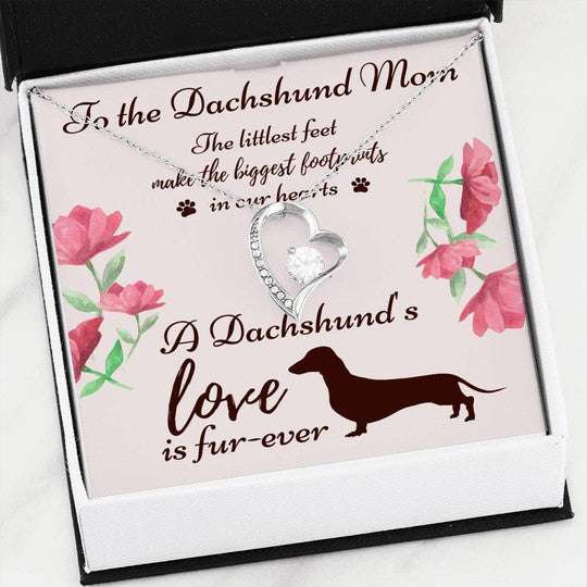 Mom Necklace, A Dachshund Love Fur-Ever Forever Love Necklace Gift For Mom Gifts for Mother (Mom) Rakva