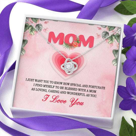 Mom Necklace, A Loving Caring And Wonderful Mother Gift For Mom Love Knot Necklace Gifts for Mother (Mom) Rakva