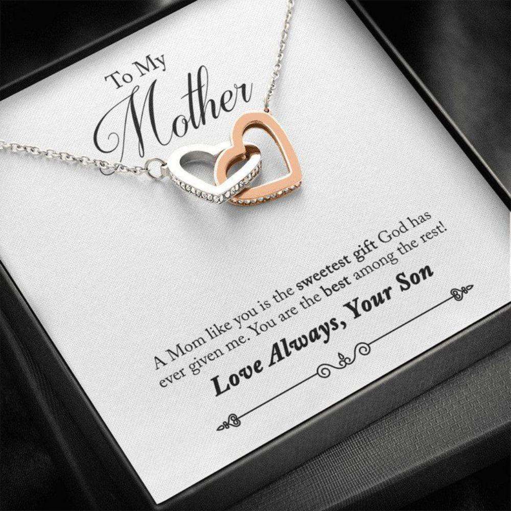 Mom Necklace, A Mom Like You Is The Sweetest Gift God Has Given Me Gifts for Mother (Mom) Rakva