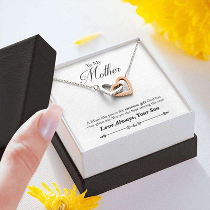 Mom Necklace, A Mom Like You Is The Sweetest Gift God Has Given Me Gifts for Mother (Mom) Rakva