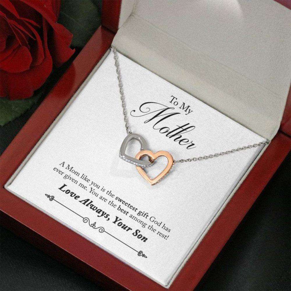 Mom Necklace, A Mom Like You Is The Sweetest Gift God Has Given Me Gifts for Mother (Mom) Rakva