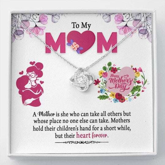 Mom Necklace, A Mother Whose Place No One Else Can Take Gift For Mom Love Knot Necklace Gifts for Mother (Mom) Rakva