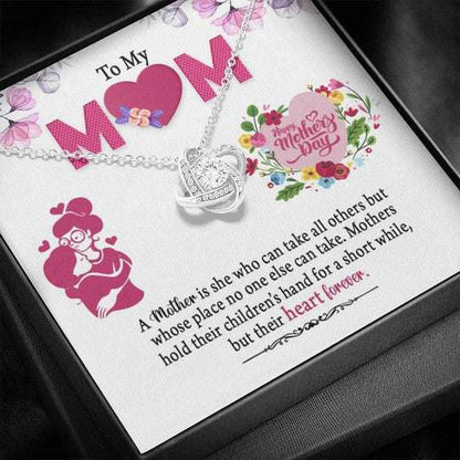 Mom Necklace, A Mother Whose Place No One Else Can Take Gift For Mom Love Knot Necklace Gifts for Mother (Mom) Rakva