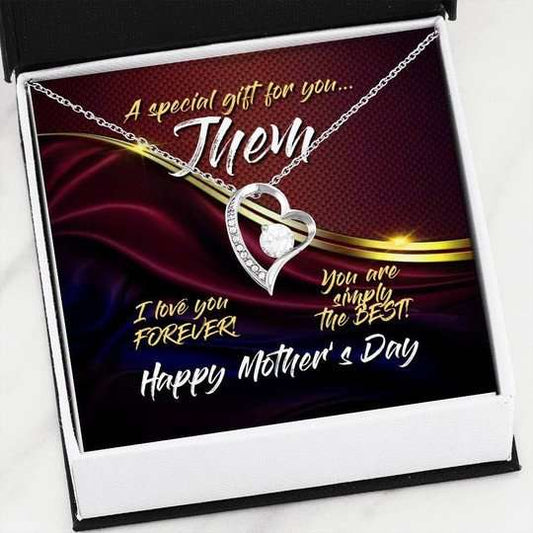 Mom Necklace, A Special Gift For Them Love You Forever Gift For Mom Forever Love Necklace Gifts for Mother (Mom) Rakva