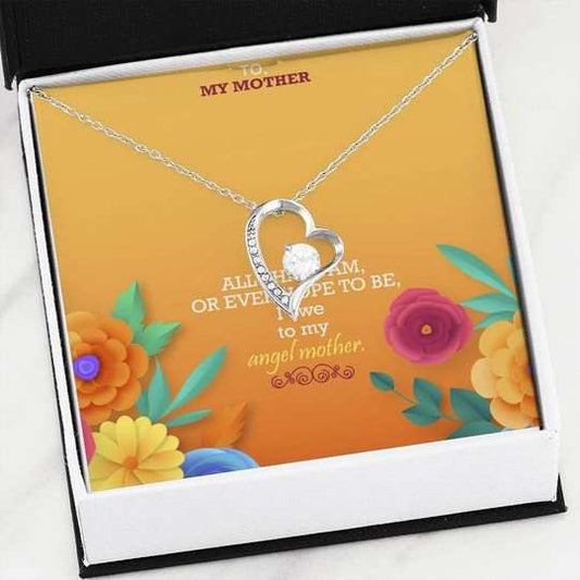 Mom Necklace, All The Best Thing Come To You Forever Love Necklace For Mom Gifts for Mother (Mom) Rakva