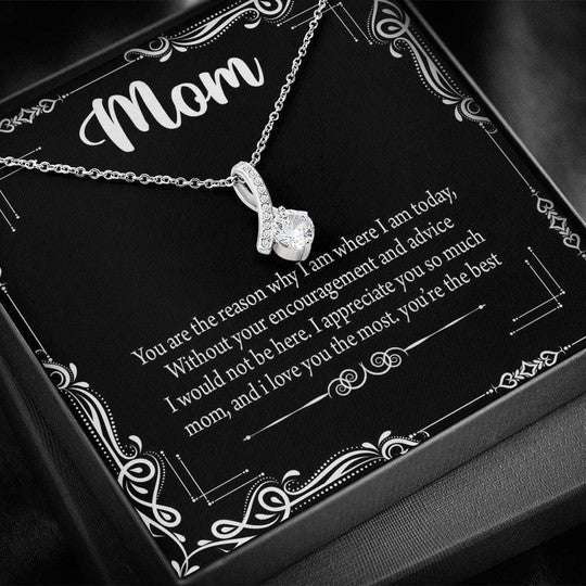 Mom Necklace, Alluring Beauty Necklace Daughter Gift For Mom I Appreciate You So Much Gifts For Daughter Rakva