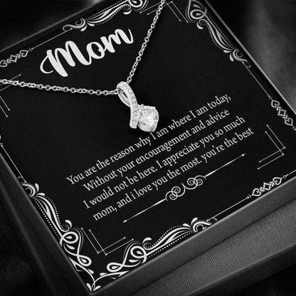 Mom Necklace, Alluring Beauty Necklace Daughter Gift For Mom I Appreciate You So Much Gifts For Daughter Rakva