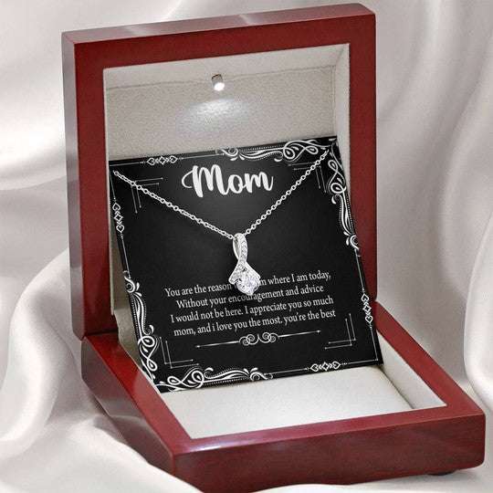 Mom Necklace, Alluring Beauty Necklace Daughter Gift For Mom I Appreciate You So Much Gifts For Daughter Rakva