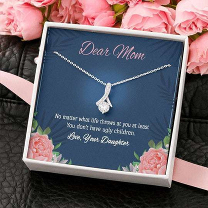 Mom Necklace, Alluring Beauty Necklace Daughter Gift For Mom No Matter What Life Throws At You Gifts For Daughter Rakva