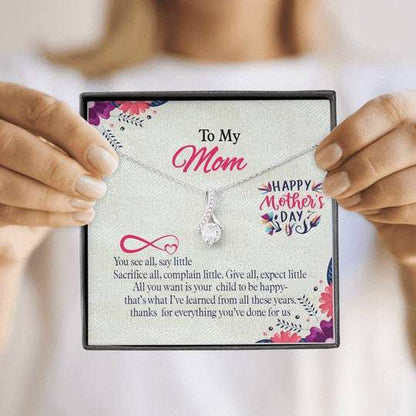 Mom Necklace, Alluring Beauty Necklace Gift For Mom All I Love Gifts for Mother (Mom) Rakva