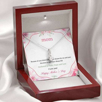 Mom Necklace, Alluring Beauty Necklace Gift For Mom Anchored In Faith Hope And Love Gifts for Mother (Mom) Rakva