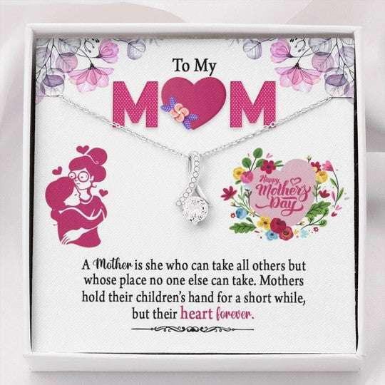 Mom Necklace, Alluring Beauty Necklace Gift For Mom Hold Their Children’S Hand Gifts for Mother (Mom) Rakva