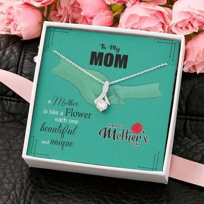 Mom Necklace, Alluring Beauty Necklace Gift For Mom Like A Flower Gifts for Mother (Mom) Rakva