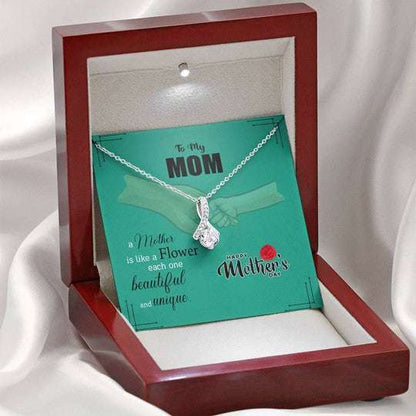 Mom Necklace, Alluring Beauty Necklace Gift For Mom Like A Flower Gifts for Mother (Mom) Rakva