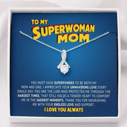 Mom Necklace, Alluring Beauty Necklace Gift For Mom Superwoman Mom I Love You Always Gifts for Mother (Mom) Rakva