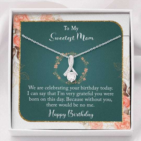 Mom Necklace, Alluring Beauty Necklace Gift For Mom Without You There Would Be No Me Gifts for Mother (Mom) Rakva