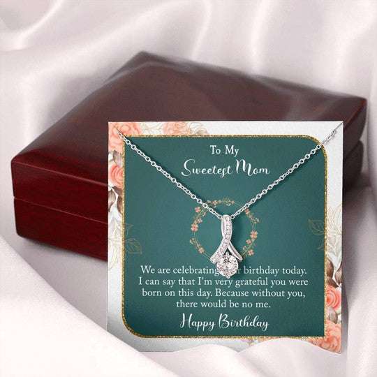 Mom Necklace, Alluring Beauty Necklace Gift For Mom Without You There Would Be No Me Gifts for Mother (Mom) Rakva