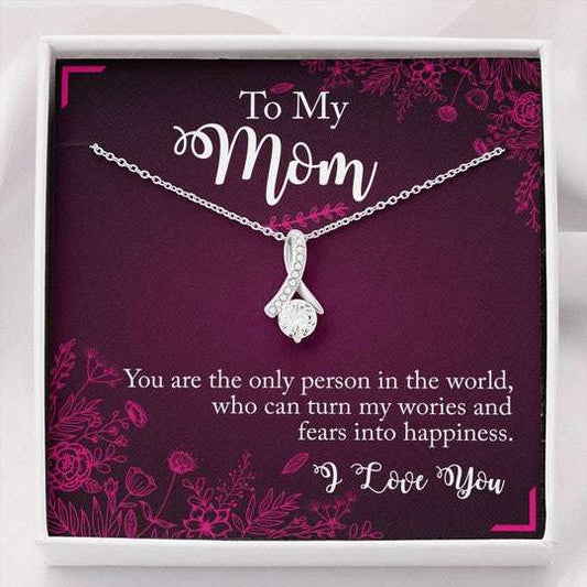 Mom Necklace, Alluring Beauty Necklace Gift For Mom You Are The Only Person In The World Gifts for Mother (Mom) Rakva