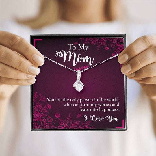 Mom Necklace, Alluring Beauty Necklace Gift For Mom You Are The Only Person In The World Gifts for Mother (Mom) Rakva