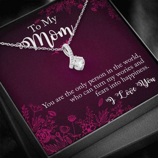 Mom Necklace, Alluring Beauty Necklace Gift For Mom You’Re The Only Person In The World Gifts for Mother (Mom) Rakva