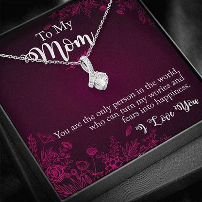 Mom Necklace, Alluring Beauty Necklace Gift For Mom You’Re The Only Person In The World Gifts for Mother (Mom) Rakva