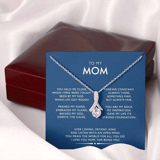 Mom Necklace, Alluring Beauty Necklace Luxury Gift For Mom You Mean The World To Me Gifts for Mother (Mom) Rakva