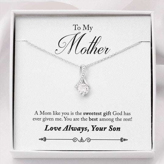 Mom Necklace, Alluring Beauty Necklace Son Gift For Mom God Has Given Me Gifts for Mother (Mom) Rakva