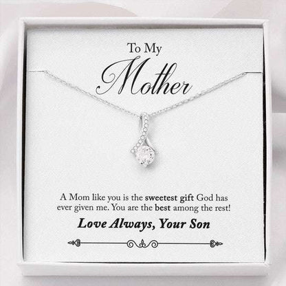 Mom Necklace, Alluring Beauty Necklace Son Gift For Mom God Has Given Me Gifts for Mother (Mom) Rakva