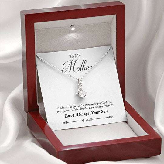 Mom Necklace, Alluring Beauty Necklace Son Gift For Mom God Has Given Me Gifts for Mother (Mom) Rakva