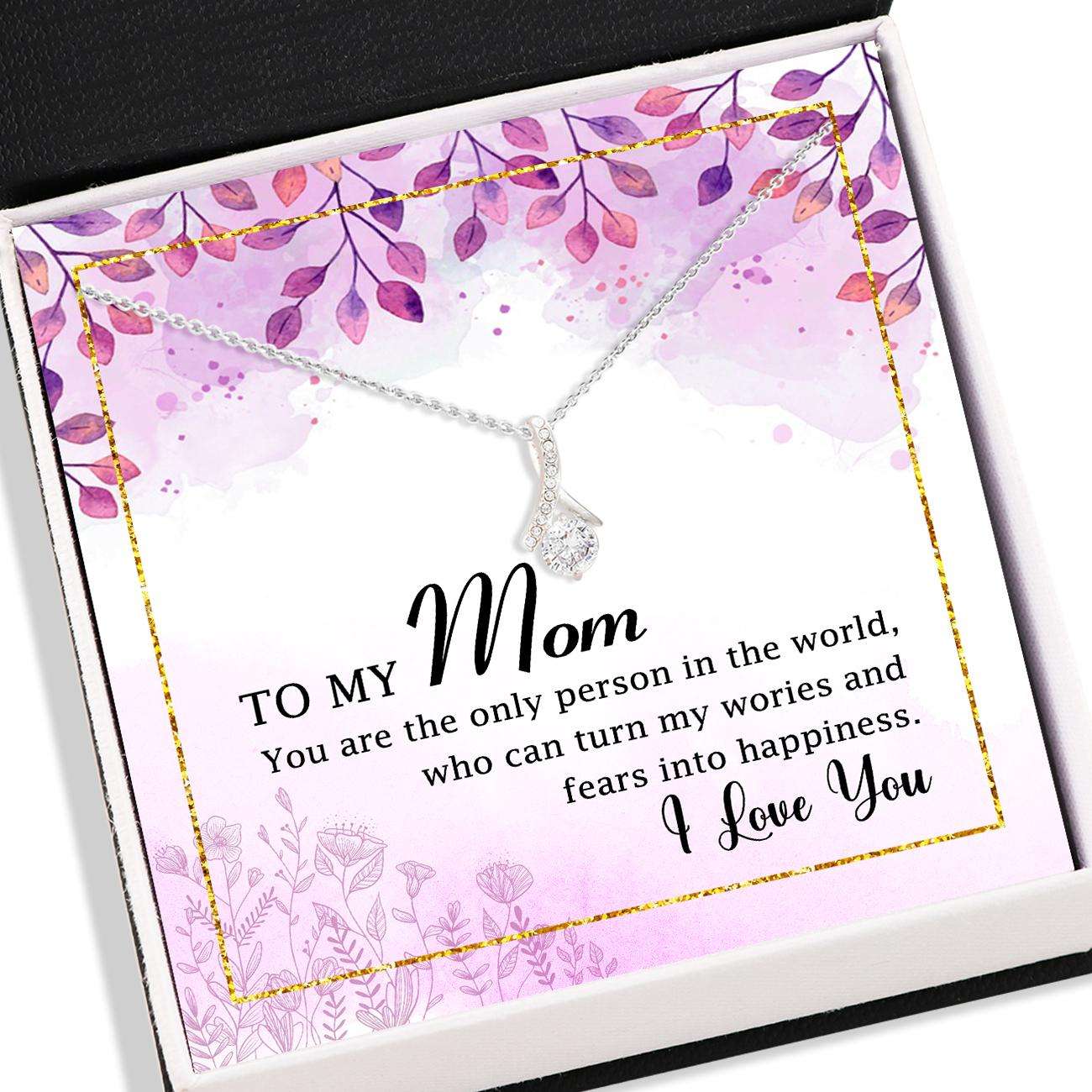 Mom Necklace, Alluring Beauty Necklace “ To My Mom Mothers Day Necklace Gifts Gifts for Mother (Mom) Rakva