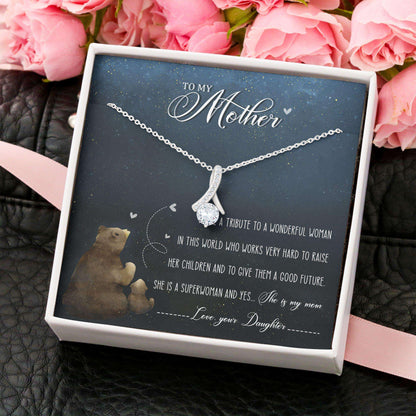 Mom Necklace, Alluring Beauty Necklace “ To My Mother Mother’S Day Necklace Gifts for Mother (Mom) Rakva