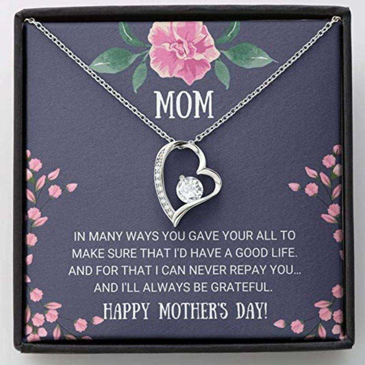 Mom Necklace “ Always Be Grateful “ Gift For Mom, Mother Daughter Necklace Gifts For Daughter Rakva