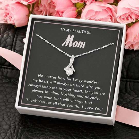 Mom Necklace, Always Keep Me In Your Heart Alluring Beauty Necklace Gift For Mom Gifts for Mother (Mom) Rakva