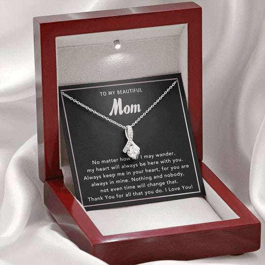 Mom Necklace, Always Keep Me In Your Heart Alluring Beauty Necklace Gift For Mom Gifts for Mother (Mom) Rakva