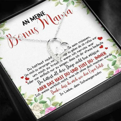 Mom Necklace, An Meine Bonus Mama Forever Love Necklace For Mom Gifts for Mother (Mom) Rakva