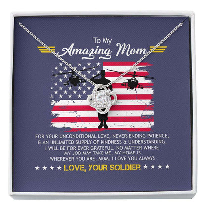 Mom Necklace, Army Mom Gift, Military Mom Cz Necklace Gift, Gift For Mom From Soldier, Us Army Gift For Mom Custom Necklace Gifts for Mother (Mom) Rakva