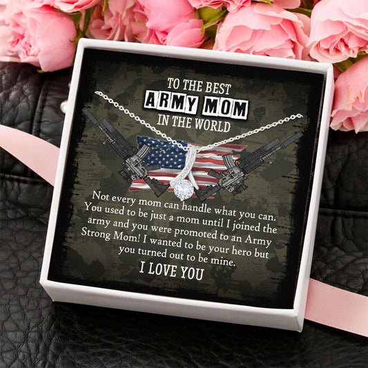 Mom Necklace, Army Mom Necklace “ Proud Army Mom Gift Mothers Day Alluring Beauty Necklace Gifts for Mother (Mom) Rakva