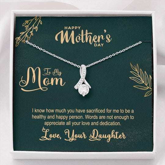 Mom Necklace, Beauty Necklace Gift For Mom Words Are Not Enough To Appreciate All Your Love Gifts for Mother (Mom) Rakva