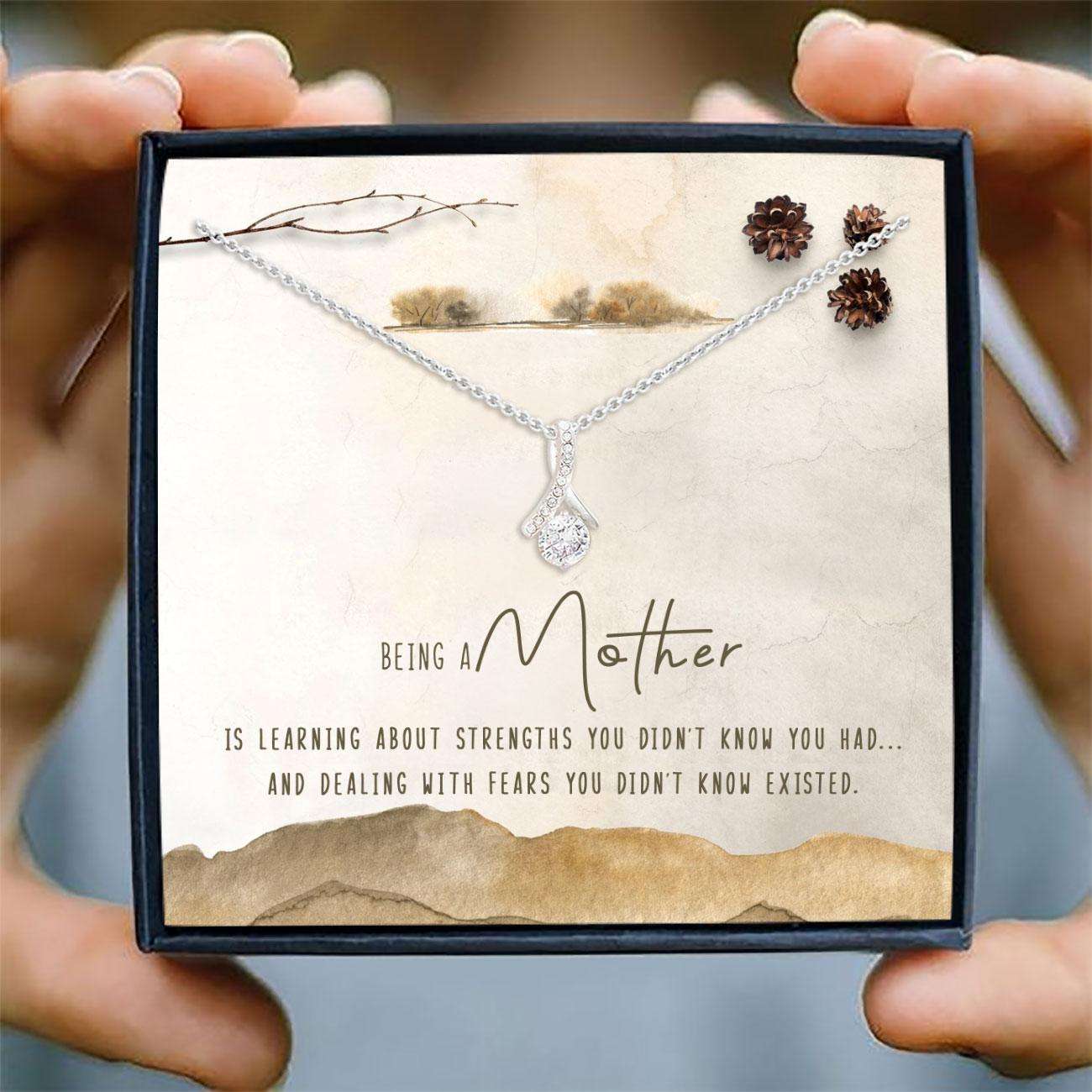 Mom Necklace, Being A Mother Necklace Card “ Alluring Beauty Necklace “ Jewelry For Mother, Mom Gifts Gifts for Mother (Mom) Rakva