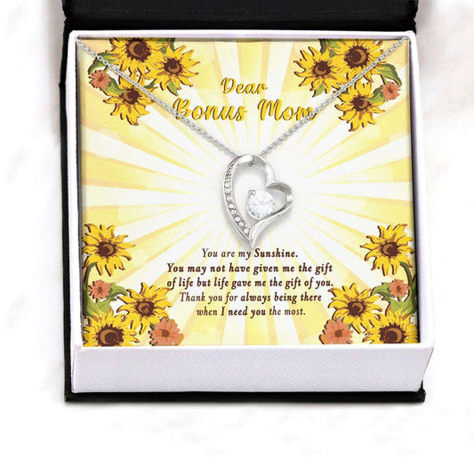 Mom Necklace, Bonus Mom Necklace: Gift For Mother’S Day Sunflower And Sunshine, Cute Message Card Gifts for Mother (Mom) Rakva