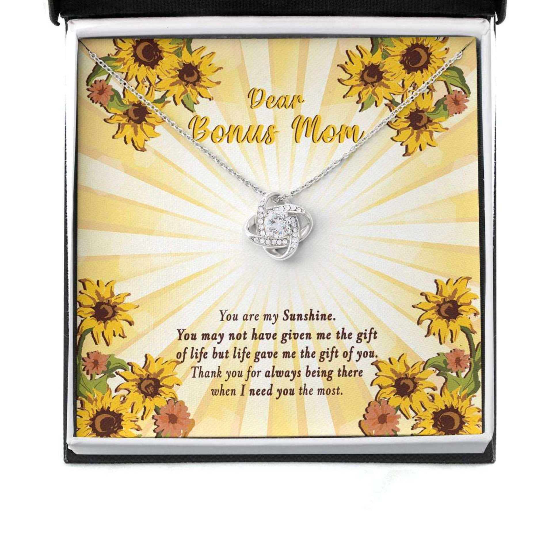 Mom Necklace, Bonus Mom Necklace: Gift For Mother’S Day Sunflower And Sunshine, Cute Message Card Gifts for Mother (Mom) Rakva