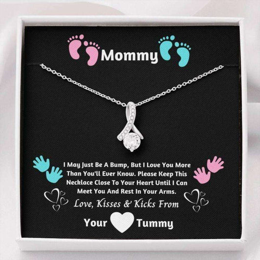 Mom Necklace, Bump To Mommy I Can’T Wait To Meet You Alluring Beauty Necklace Gifts for Mother (Mom) Rakva