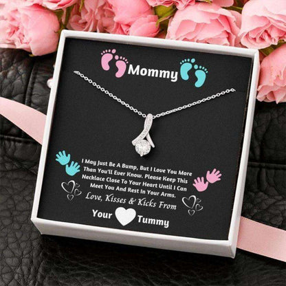 Mom Necklace, Bump To Mommy I Can’T Wait To Meet You Alluring Beauty Necklace Gifts for Mother (Mom) Rakva