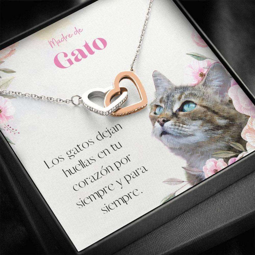 Mom Necklace, Cat Mom Spanish Necklace “ Spanish Pet Gifts “ Madre De Gato Gift “ Joya Con Mensaje “ Cat Lover Gift Gifts for Mother (Mom) Rakva