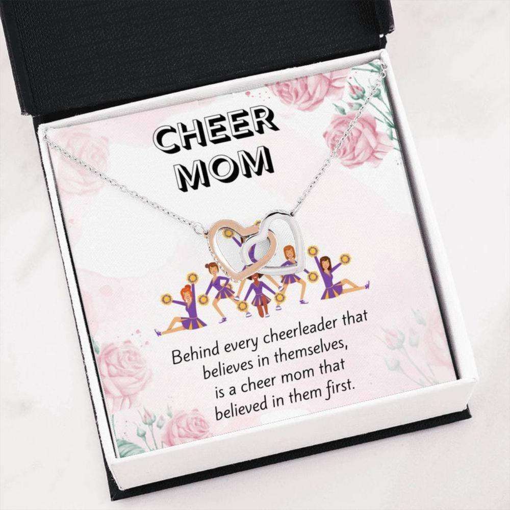 Mom Necklace, Cheer Mom Necklace “ Unique Family Gifts “ Sweet Cheer Mom Gift “ Cheerleader Necklace Gifts for Mother (Mom) Rakva