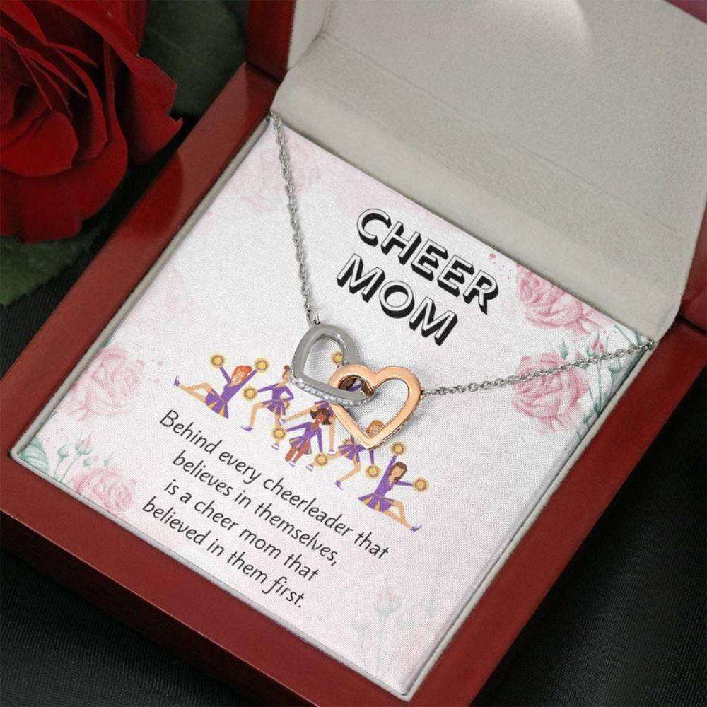 Mom Necklace, Cheer Mom Necklace “ Unique Family Gifts “ Sweet Cheer Mom Gift “ Cheerleader Necklace Gifts for Mother (Mom) Rakva