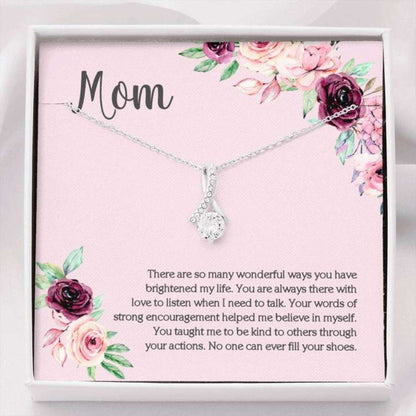 Mom Necklace, Cubic Zirconia Pendant Necklace For Mom On Floral Gifts for Mother (Mom) Rakva