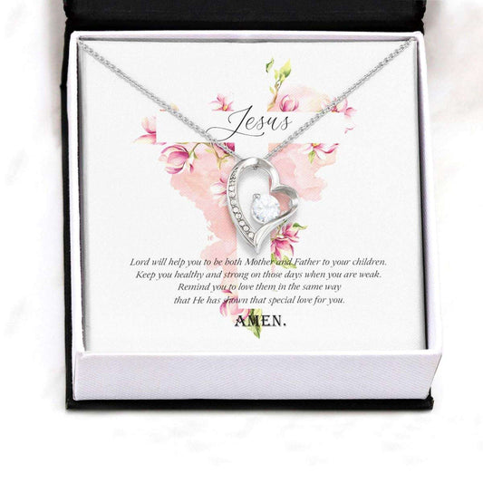 Mom Necklace, Dad Necklace, Help Me To Be Both Mother And Father Single Mom Gifts for Mother (Mom) Rakva